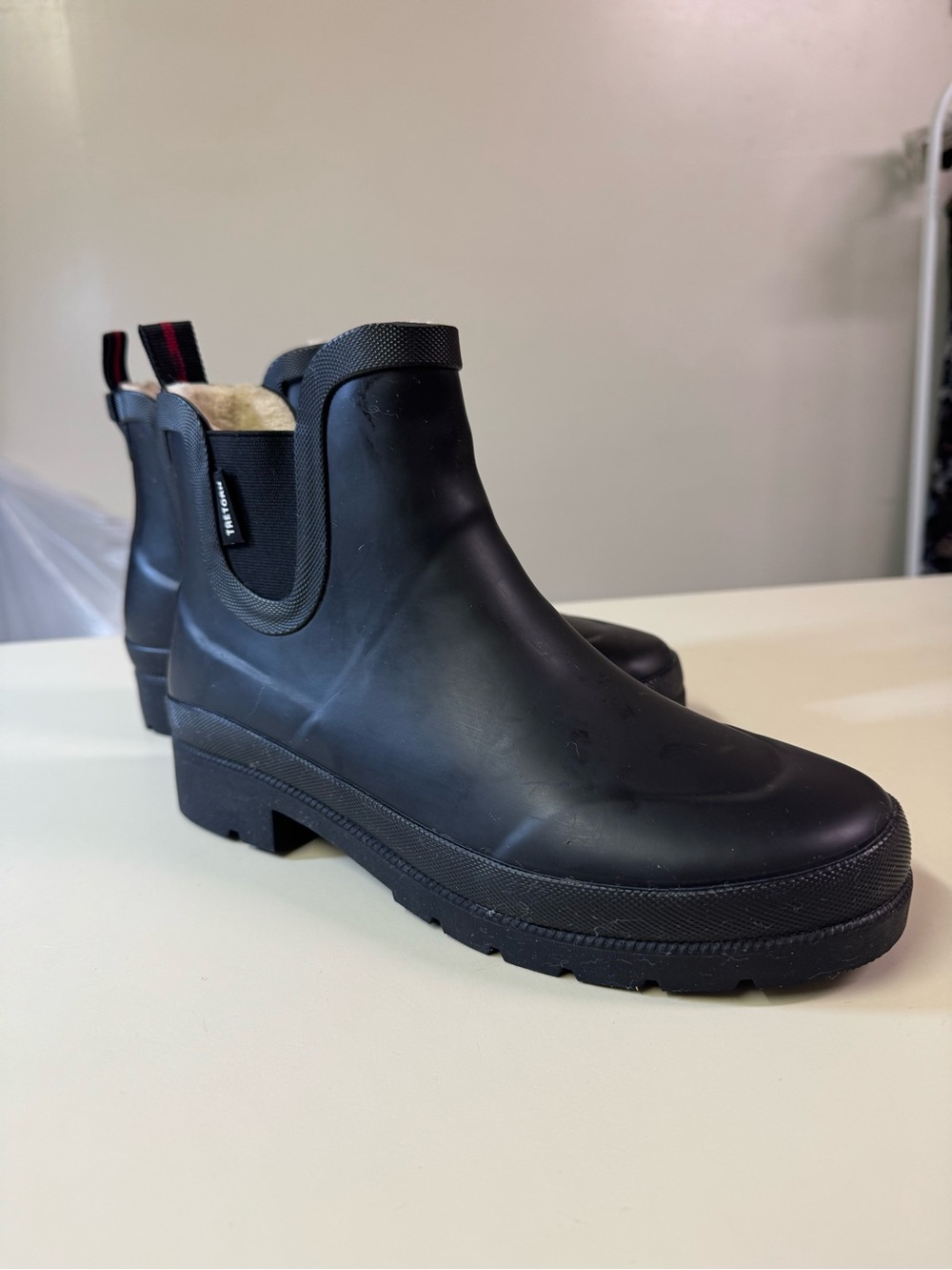 Tretorn Waterproof Black Chelsea Rain Ankle Boots